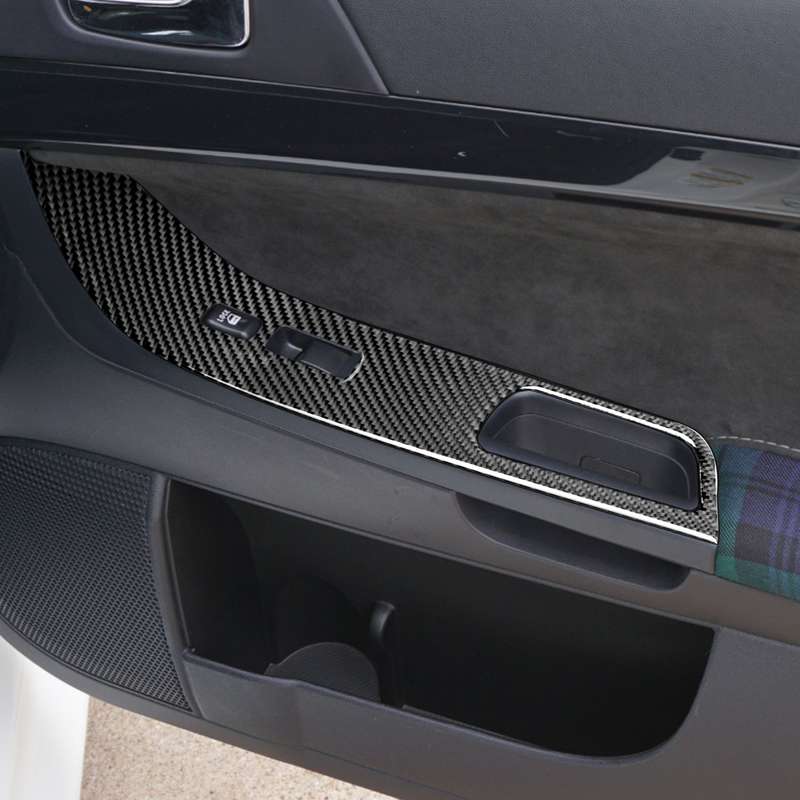 6 PCS Car Carbon Fiber Glass Lift Panel Decorative Sticker for Mitsubishi Lancer EVO 2008-2015, Righ