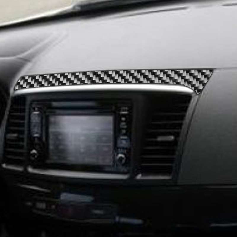 3 PCS Car Carbon Fiber Navigation System Set Decorative Sticker for Mitsubishi Lancer EVO 2008-2015,