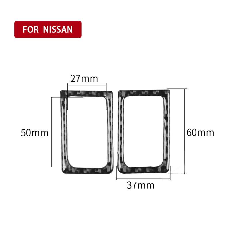 2 PCS Car Carbon Fiber Left and Right Door Lock Decorative Sticker for Nissan GTR R35 2008-2020, Lef
