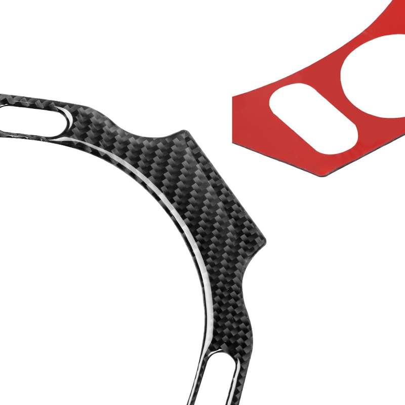 Car Carbon Fiber Steering Wheel Buttons Decorative Sticker for Nissan GTR R35 2008-2016, Left and Ri
