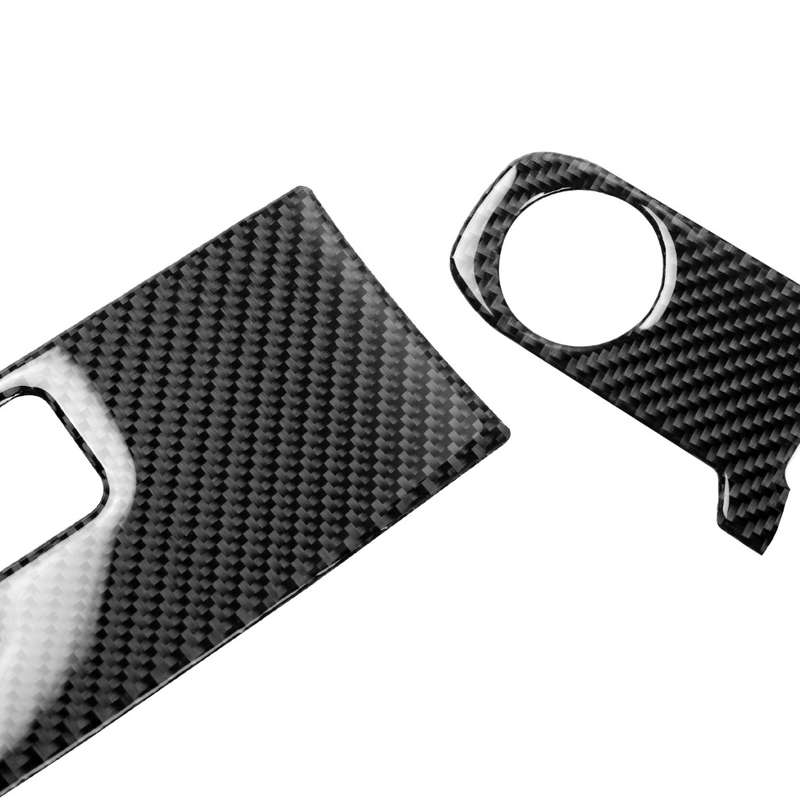 Car Carbon Fiber Gear Shift Panel Decorative Sticker for Nissan GTR R35 2008-2016, Left and Right Dr
