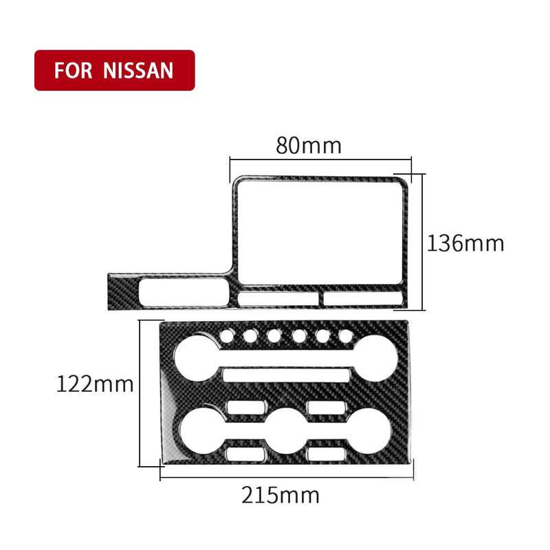 2 PCS Car Carbon Fiber Navigation Instrument Decorative Sticker for Nissan GTR R35 2008-2016, Left D