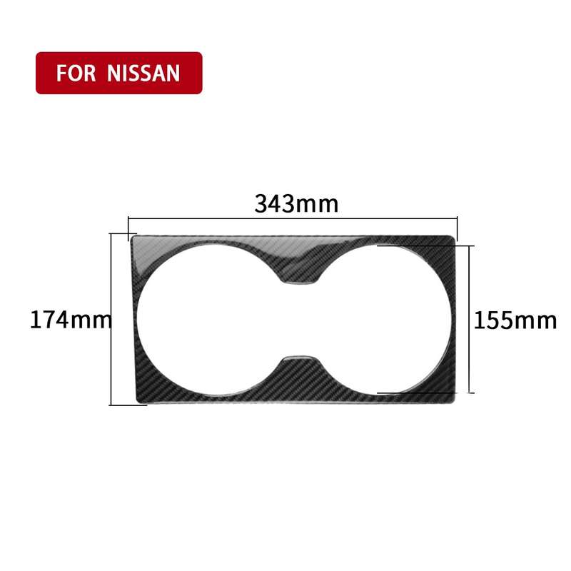 Car Carbon Fiber Rear Seat Speaker Decorative Sticker for Nissan GTR R35 2008-2016, Left and Right D