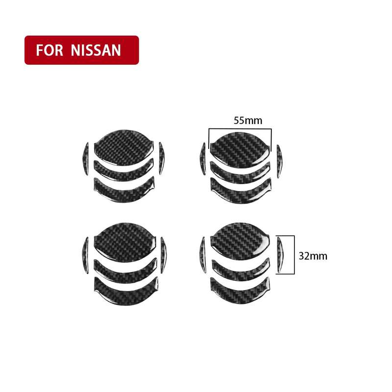 20 PCS Car Carbon Fiber Central Air Outlet Decorative Sticker for Nissan GTR R35 2008-2016, Left and