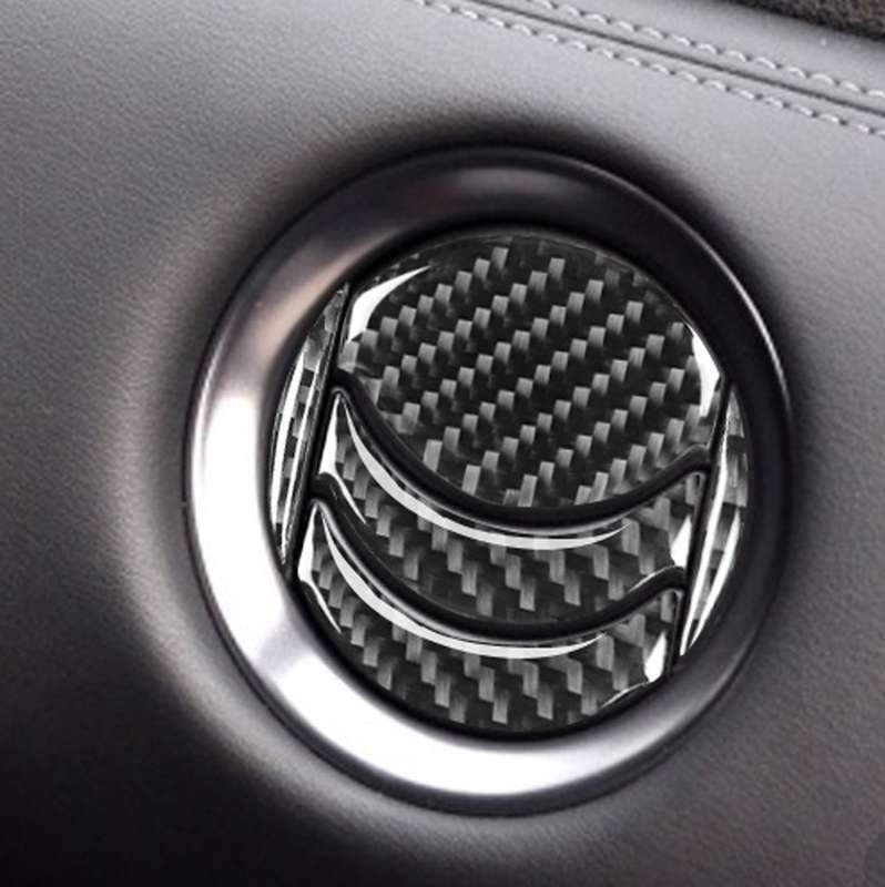 20 PCS Car Carbon Fiber Central Air Outlet Decorative Sticker for Nissan GTR R35 2008-2016, Left and