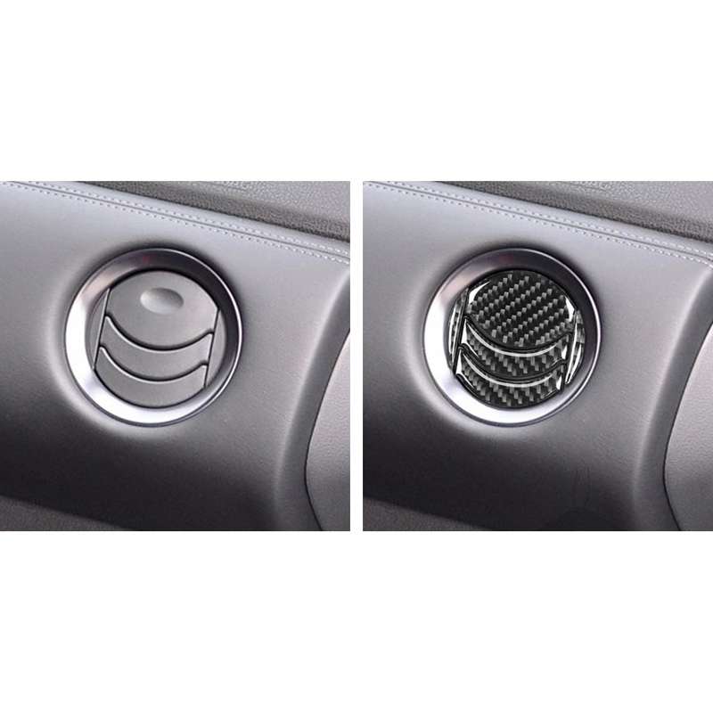 20 PCS Car Carbon Fiber Central Air Outlet Decorative Sticker for Nissan GTR R35 2008-2016, Left and