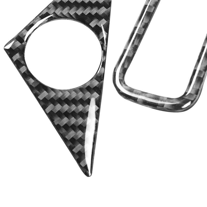 4 PCS Car Carbon Fiber Door Horn + Window Air Outlet Decorative Sticker for Nissan GTR R35 2008-2020
