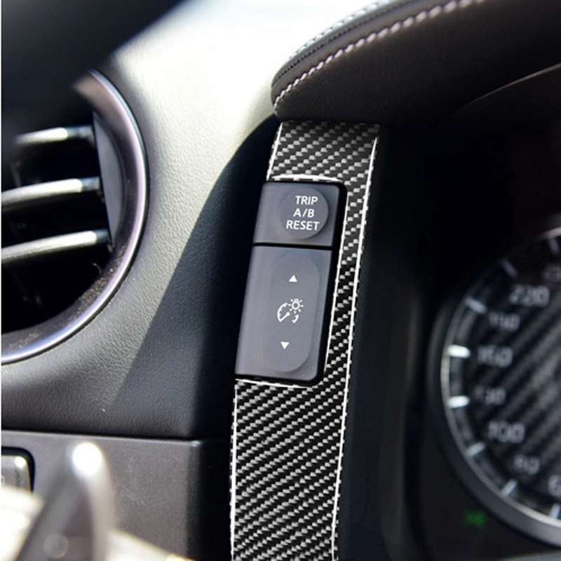 2 PCS Car Carbon Fiber Speedometer Decorative Sticker for Nissan GTR R35 2008-2016, Left and Right D