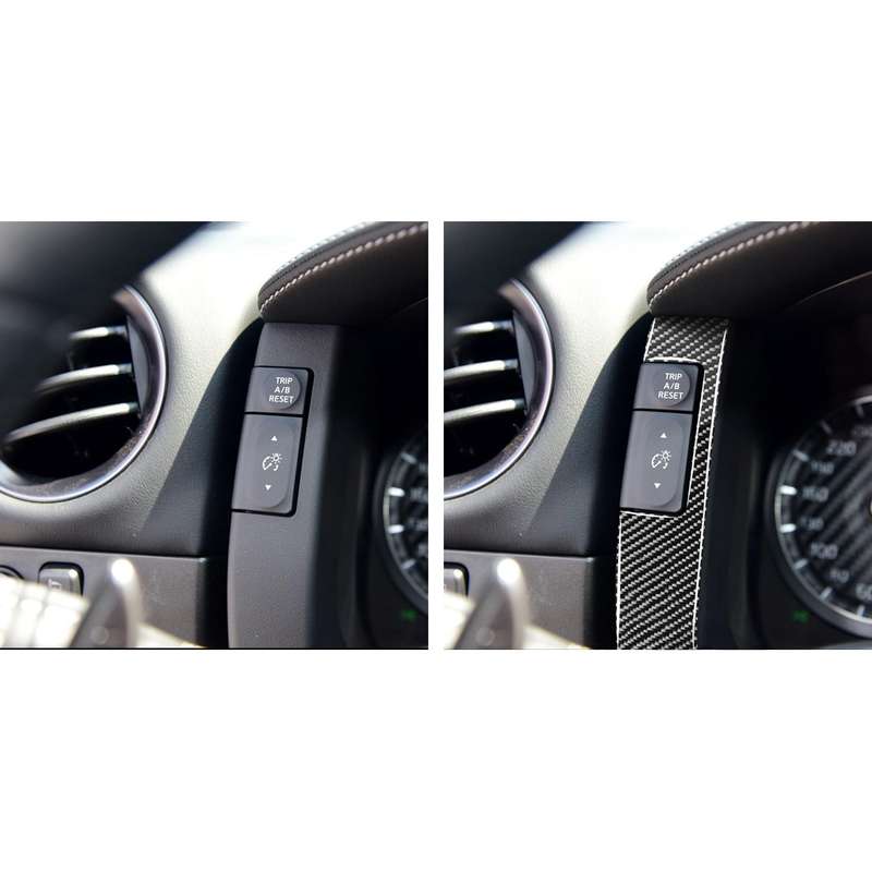 2 PCS Car Carbon Fiber Speedometer Decorative Sticker for Nissan GTR R35 2008-2016, Left and Right D