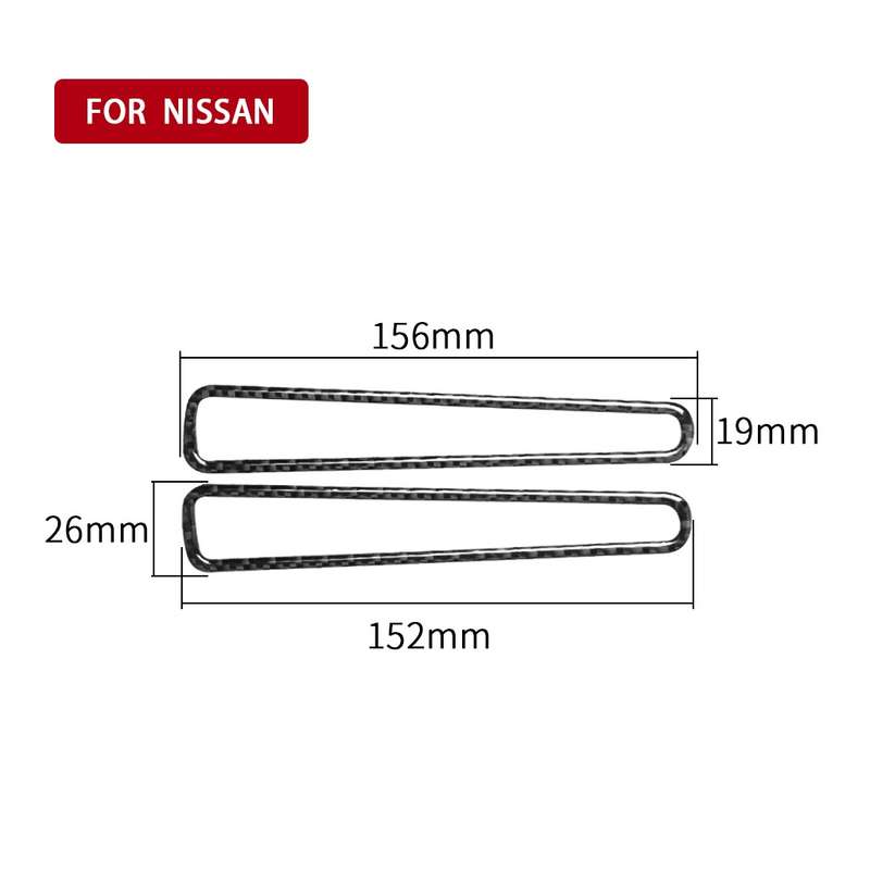 2 PCS Car Carbon Fiber Defogging of Window Air Outlet Decorative Sticker for Nissan GTR R35 2008-202