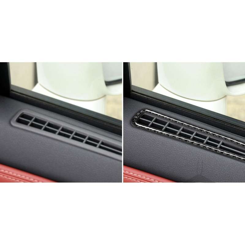 2 PCS Car Carbon Fiber Defogging of Window Air Outlet Decorative Sticker for Nissan GTR R35 2008-202