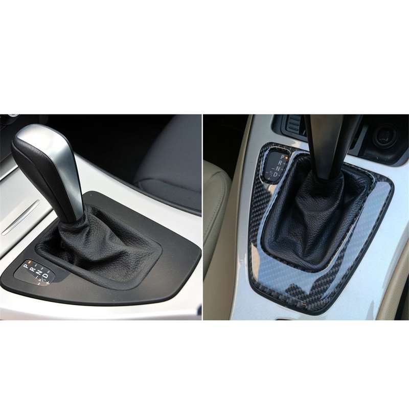 Carbon Fiber Car Left Driving Gear Panel Decorative Sticker for BMW E90 / E92 2005-2012, Suitable fo