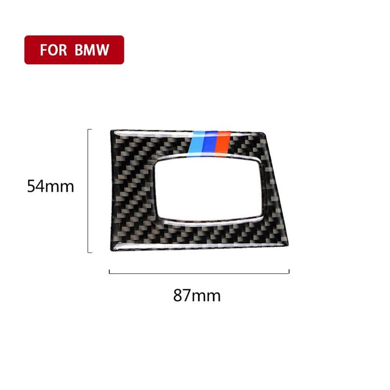 Three Color Carbon Fiber Car Left Driving Ignition Switch Decorative Sticker for BMW E90 / E92 2005-