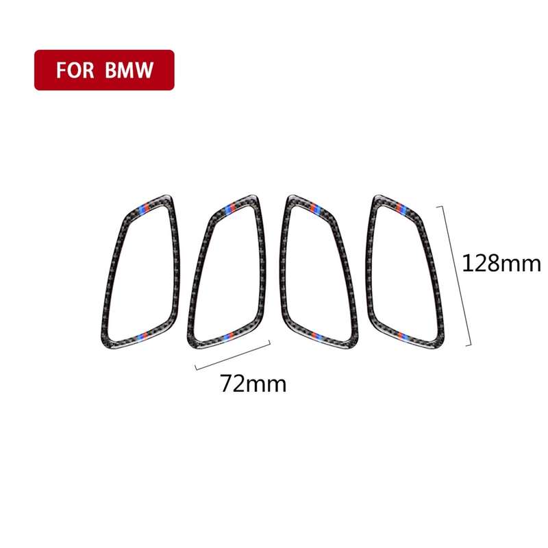 Three Color Carbon Fiber Car Door Handle Decorative Sticker for BMW E90 / 320i / 318i / 325i