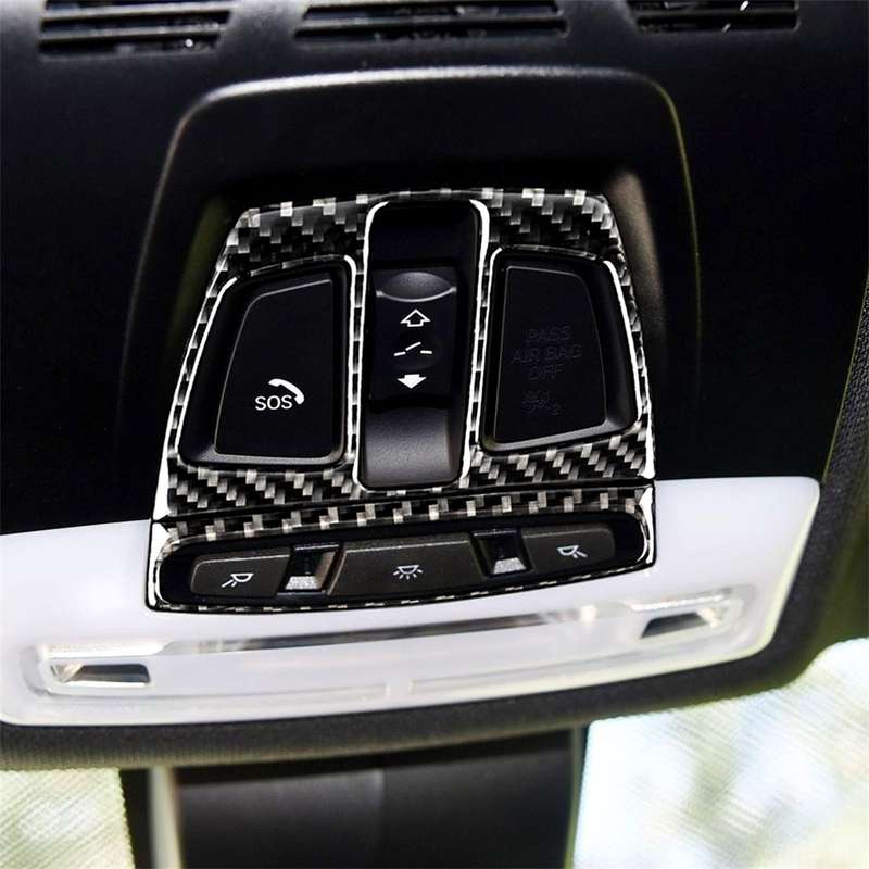 Carbon Fiber Car Reading Light Panel Decorative Sticker for BMW F20 2012-2017 / F30 / F34 / F32 2013