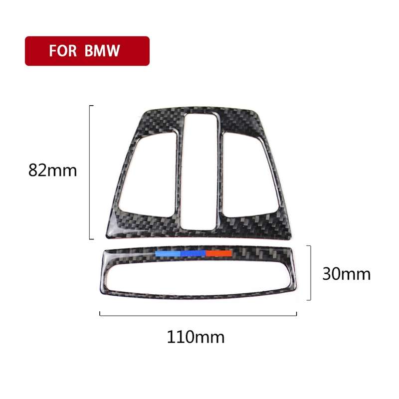 Three Color Carbon Fiber Car Reading Light Panel Decorative Sticker for BMW F20 2012-2017 / F30 / F3