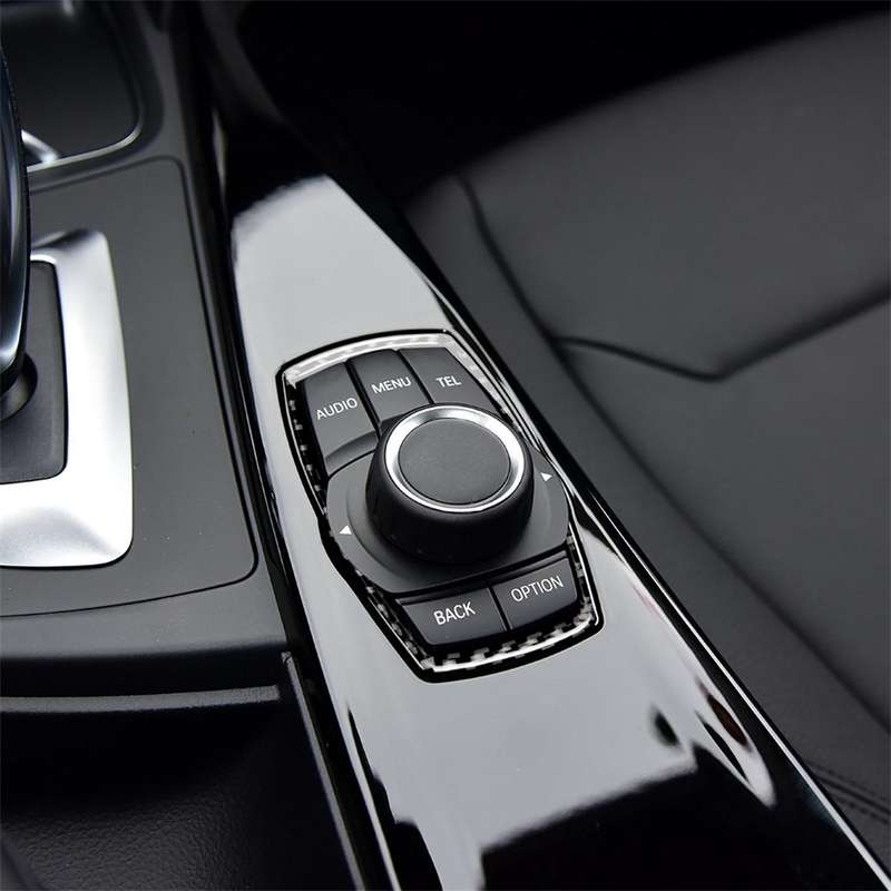 Carbon Fiber Car Multimedia Frame Decorative Sticker for BMW X3 / X4 / X5 / X6 / F07 / F10 / F15 / F
