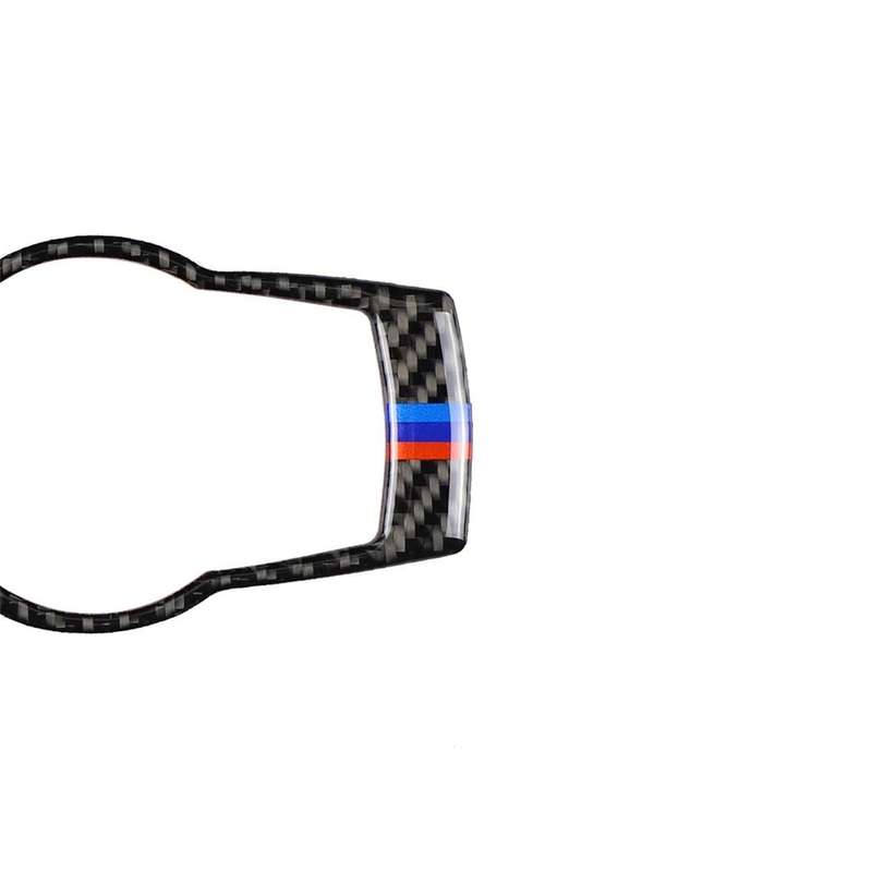 Three Color Carbon Fiber Car Headlight Switch Decorative Sticker for BMW E90 / E92 / E93 2005-2012