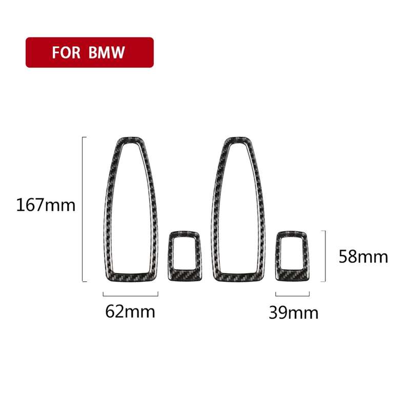 Carbon Fiber Car Lifting Panel Decorative Sticker for BMW F20 / F21 2012-2016 / F30 2013-2015 / F34