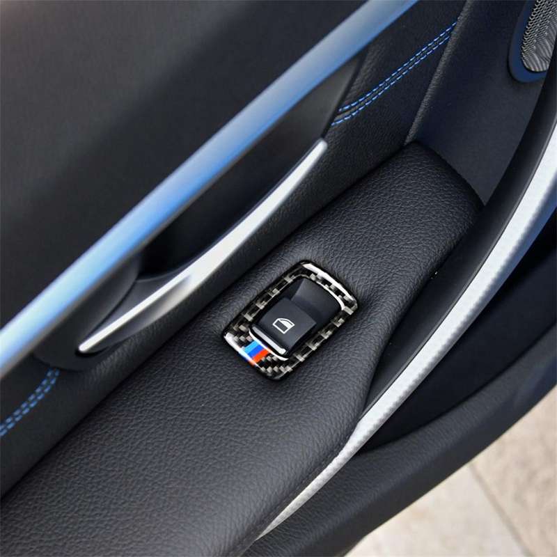 Three Color Carbon Fiber Car Lifting Panel Decorative Sticker for BMW F20 / F21 2012-2016 / F30 2013