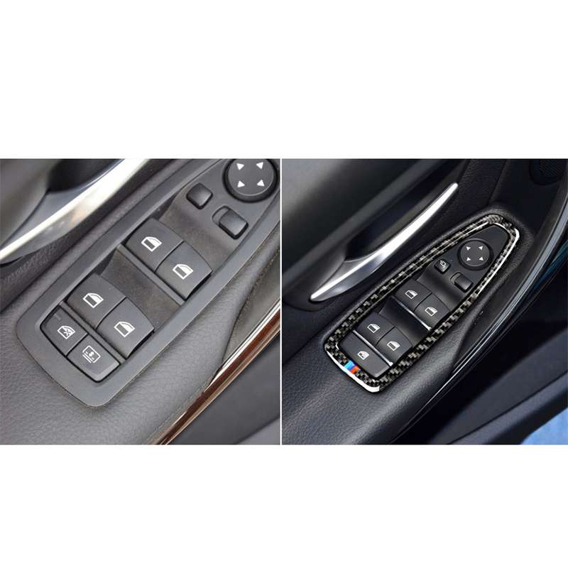 Three Color Carbon Fiber Car Lifting Panel Decorative Sticker for BMW F20 / F21 2012-2016 / F30 2013