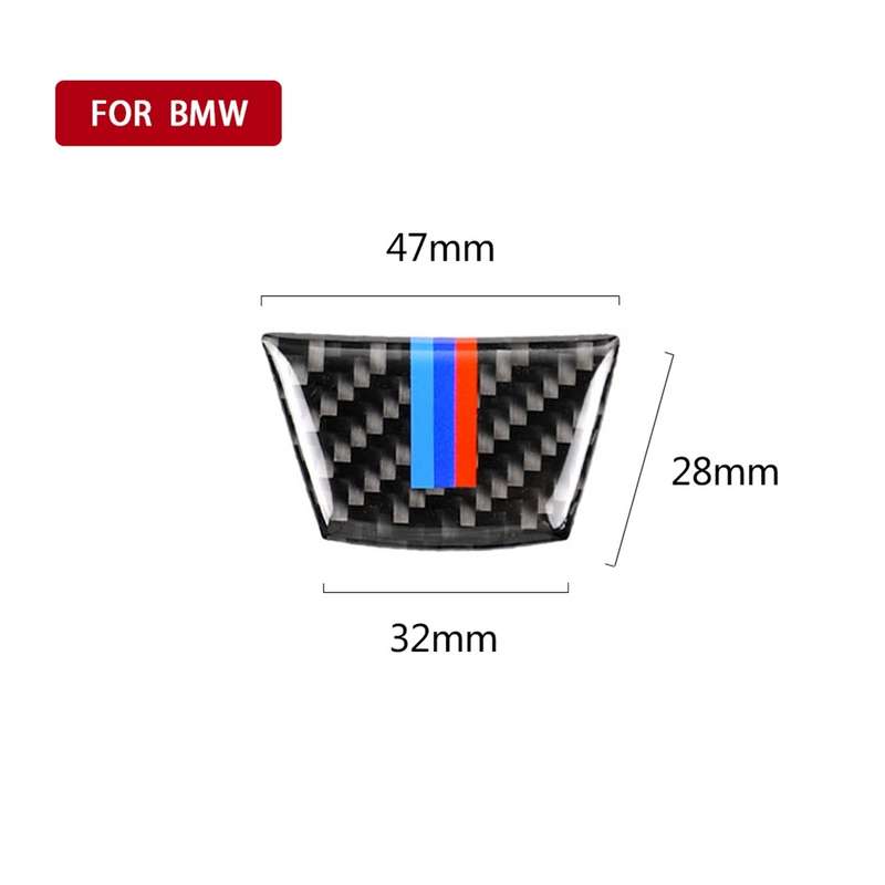 Little B Version Three Color Carbon Fiber Car Steering Wheel Decorative Sticker for BMW E90 2005-201