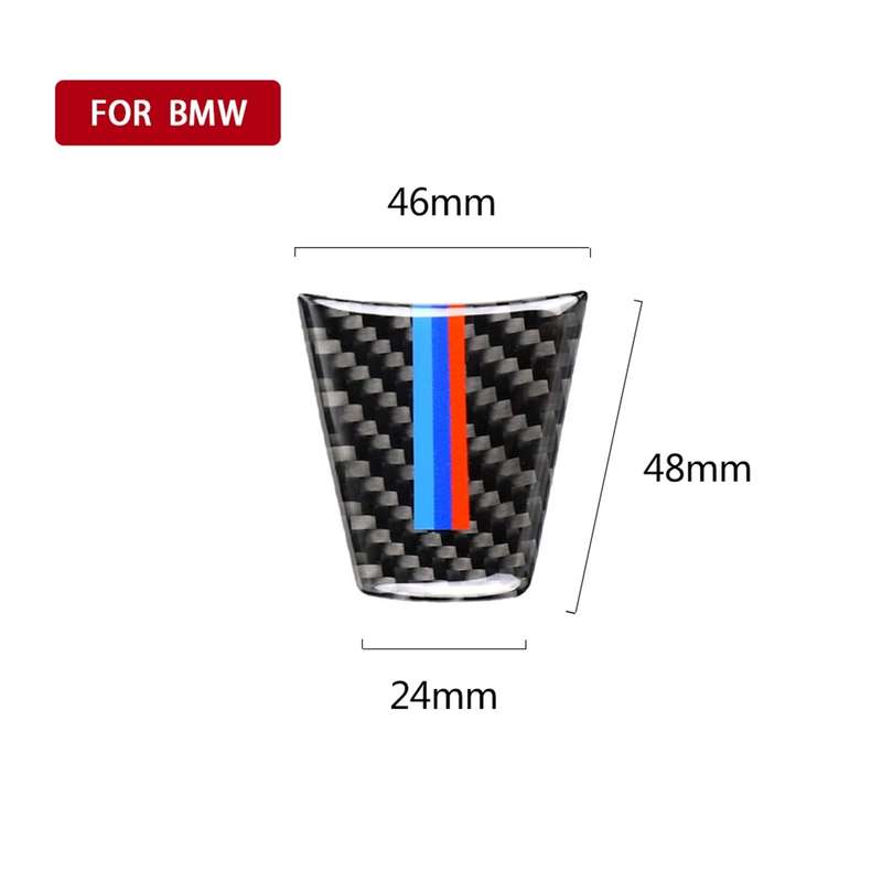 Large A Version Three Color Carbon Fiber Car Steering Wheel Decorative Sticker for BMW E90 2005-2012