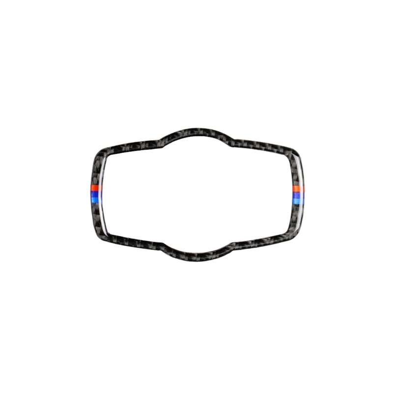 Three Color Carbon Fiber Car Headlight Switch Decorative Sticker for BMW E90 / E92 / E93 2005-2012 /
