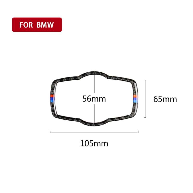 Three Color Carbon Fiber Car Headlight Switch Decorative Sticker for BMW E90 / E92 / E93 2005-2012 /