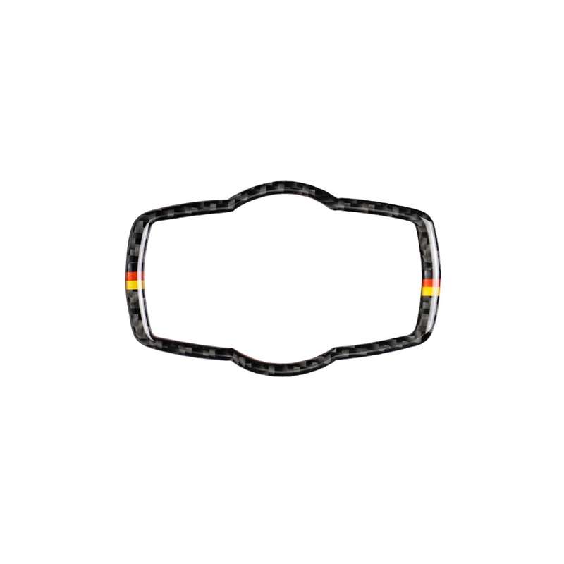 Yellow Red Color Carbon Fiber Car Headlight Switch Decorative Sticker for BMW E90 / E92 / E93 2005-2