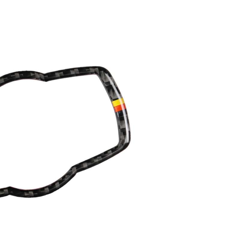 Yellow Red Color Carbon Fiber Car Headlight Switch Decorative Sticker for BMW E90 / E92 / E93 2005-2
