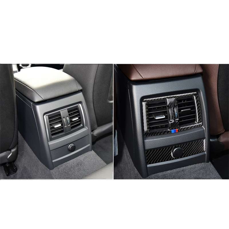 6 PCS Three Color Carbon Fiber Car Rear Outlet Decorative Sticker for BMW F30 2013-2015 / F34 2013-2