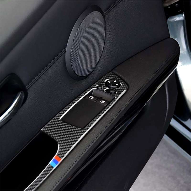 6 PCS Three Color Carbon Fiber Car Rear Outlet Decorative Sticker for BMW F30 2013-2015 / F34 2013-2