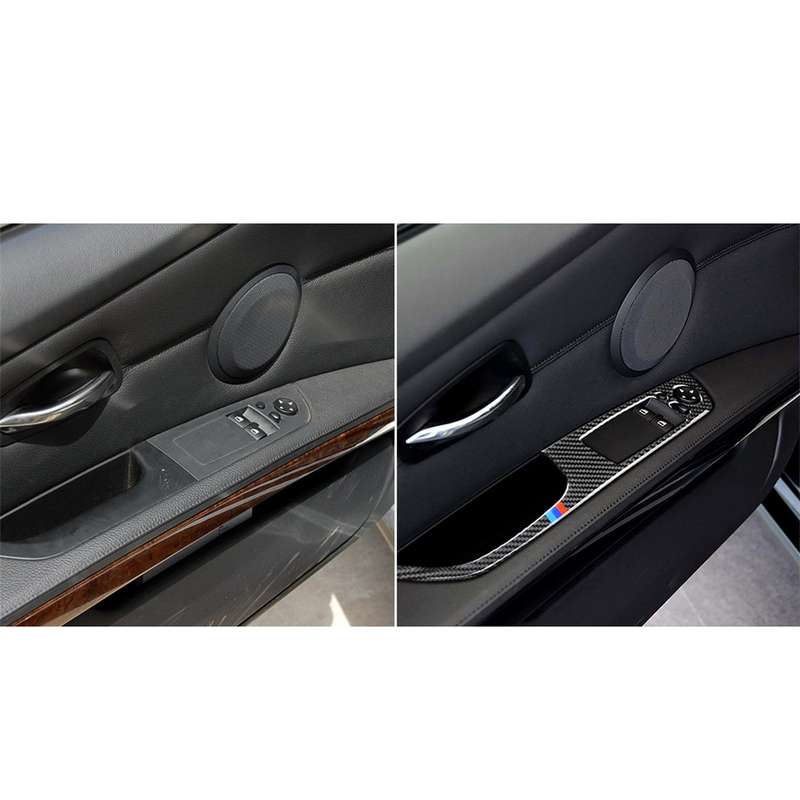 6 PCS Three Color Carbon Fiber Car Rear Outlet Decorative Sticker for BMW F30 2013-2015 / F34 2013-2