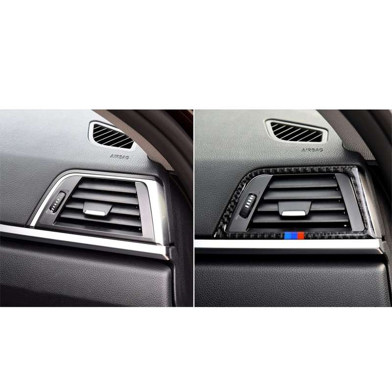 Three Color Carbon Fiber Car Copilot Air Outlet Decorative Sticker for BMW (F30) 2013-2015 / (F34) 2