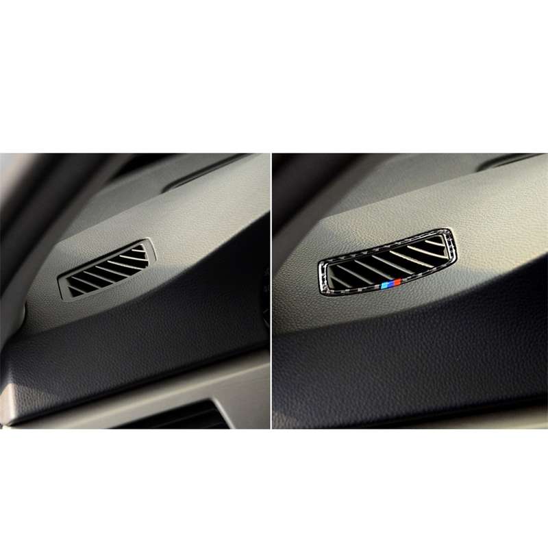 Three Color Carbon Fiber Car Right Driving Instrument Air Outlet Decorative Sticker for BMW E90 2005