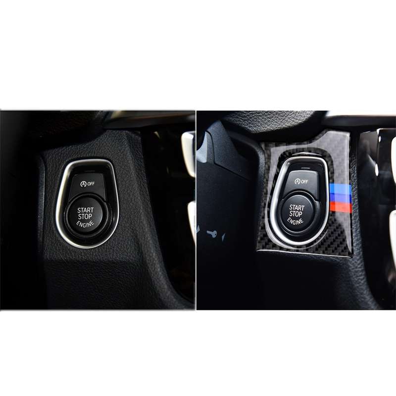 Carbon Fiber Car Key Hole Decorative Sticker for BMW F30 2013-2018 / F34 2013-2017, Sutible for Left