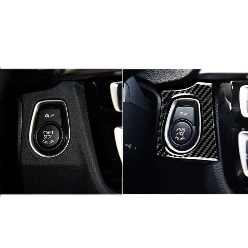 Carbon Fiber Car Key Hole Decorative Sticker for BMW F30 2013-2018 / F34 2013-2017, Sutible for Left