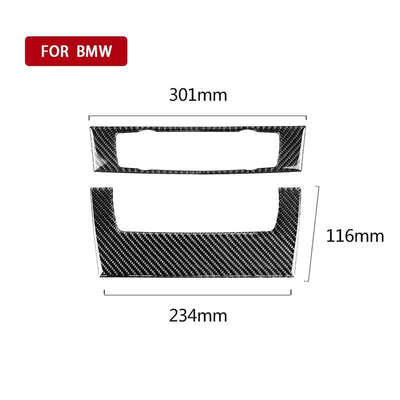 Carbon Fiber Car Central Control CD Panel Decorative Sticker for BMW E90 / E92 2005-2012, High Editi