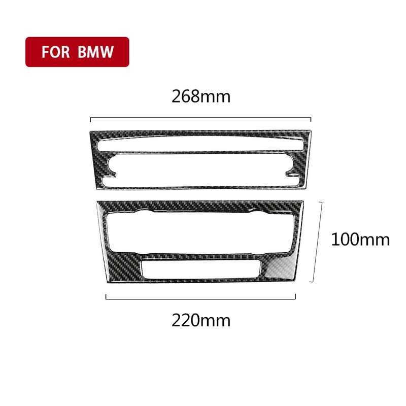 Carbon Fiber Car Central Control CD Panel Decorative Sticker for BMW E90 / E92 2005-2012, Non Naviga