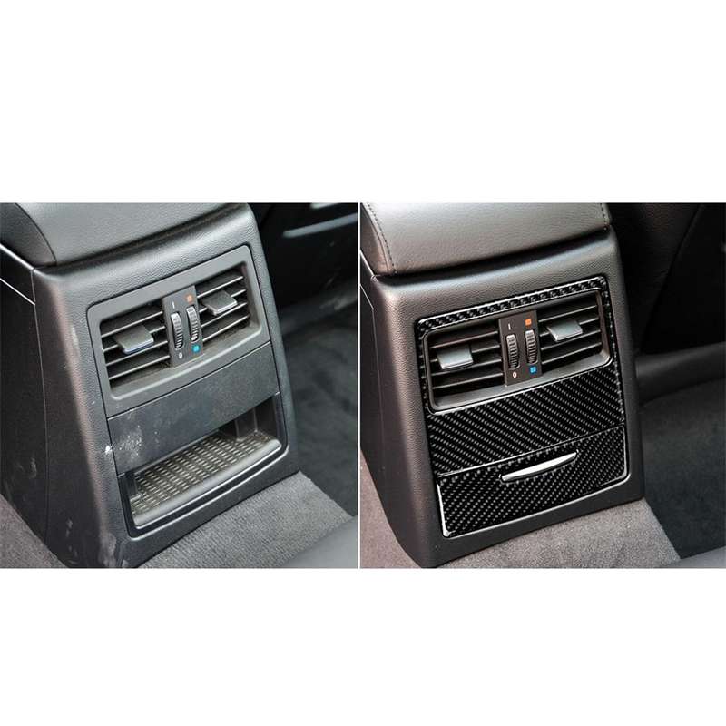 Carbon Fiber Car Rear Air Vent Combination Decorative Sticker with Hole for BMW E90 / E92 2005-2012