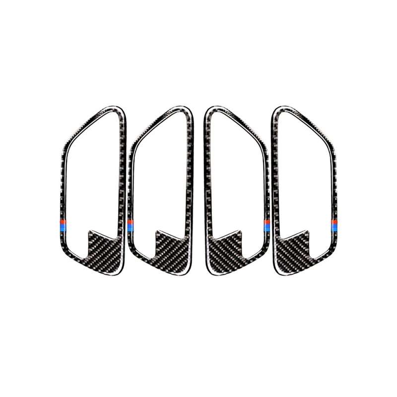 Three Color Carbon Fiber Car Door Bowl Decorative Sticker for BMW F30 2013-2018 / F34 2013-2017