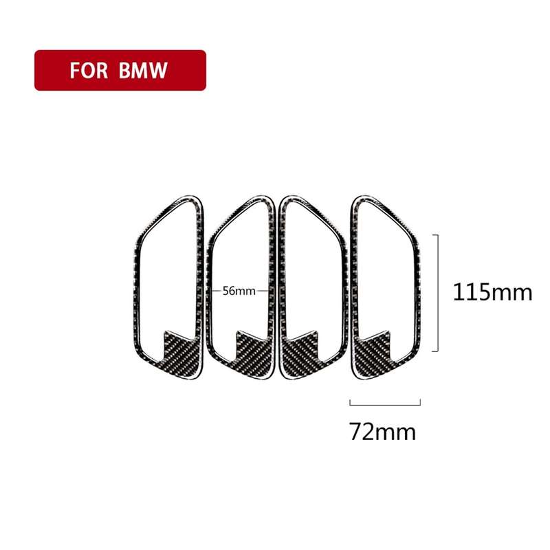Three Color Carbon Fiber Car Door Bowl Decorative Sticker for BMW F30 2013-2018 / F34 2013-2017