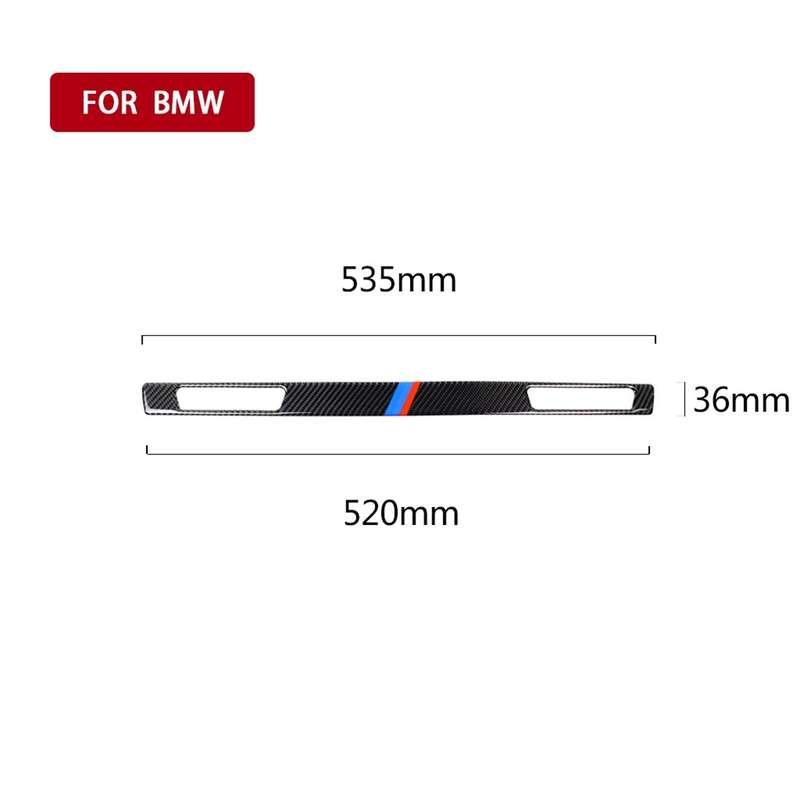 Three Color Carbon Fiber Car Left Driving Middle Control Decorative Sticker for BMW E90 / E92 / E93