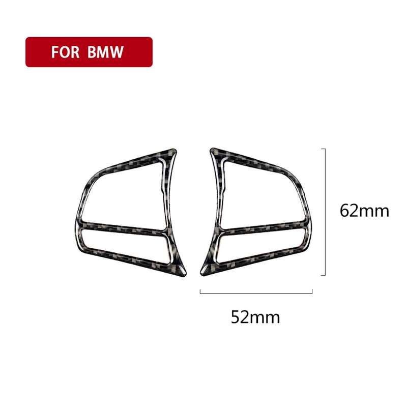 Three Color Carbon Fiber Car Steering Wheel Key Frame Decorative Sticker for BMW F20 2012-2018 / F21