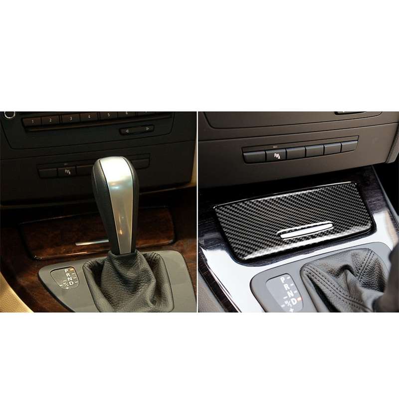Three Color Carbon Fiber Car Ashtray Decorative Sticker for BMW E90 / E92 / E93 (2005-2012)