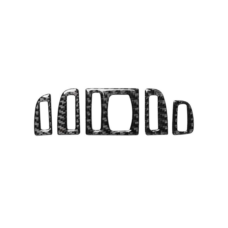 5 PCS Three Color Carbon Fiber Car Air Outlet Decorative Sticker for BMW 5 Series F10 2011-2017