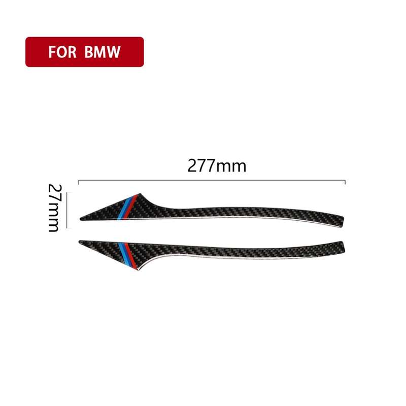 Three Color B Carbon Fiber Car Rearview Mirror Bumper Strip Decorative Sticker for BMW 5 Series E60