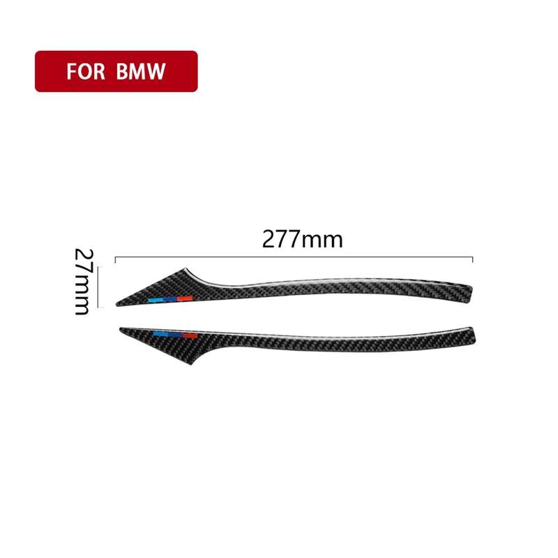 Three Color B Carbon Fiber Car Rearview Mirror Bumper Strip Decorative Sticker for BMW 5 Series E60