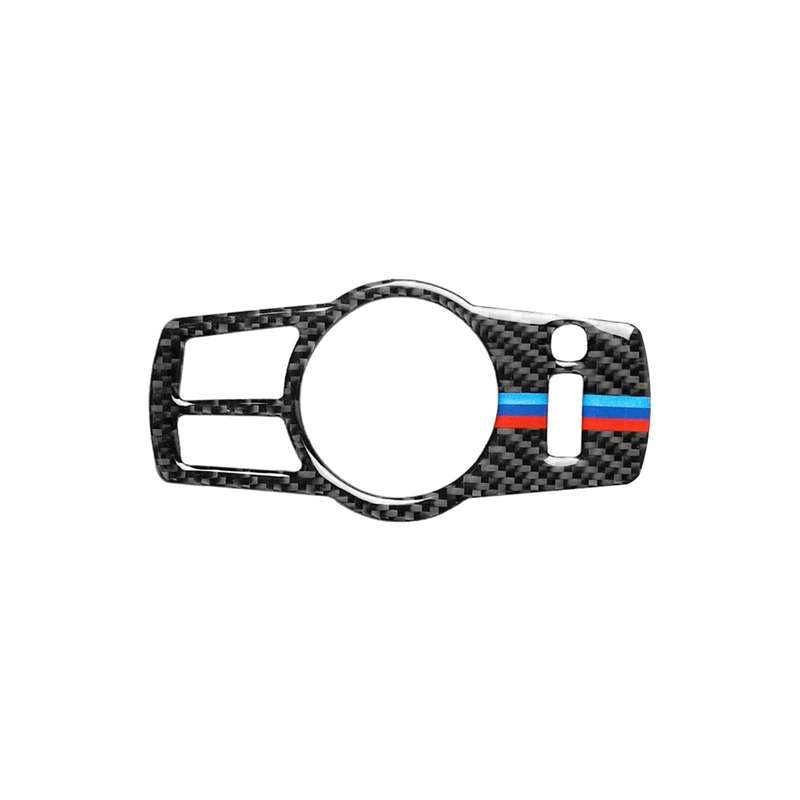 Three Color Carbon Fiber Car Headlight Switch Decorative Sticker for BMW 5 Series F01 / F10 / F07 /